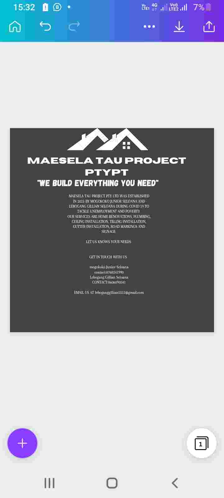 Work by MAESELA TAU PROJECT (PTY) LTD, photo 1